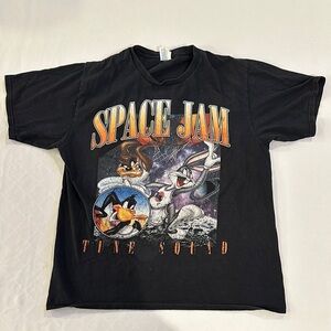 Vintage Space Jam Tune Squad Black Tee Shirt Large‎